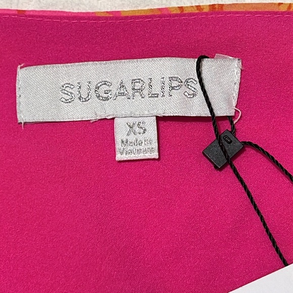 NWT Sugarlips hot rod floral ways balloon sleeve top - Picture 6 of 7